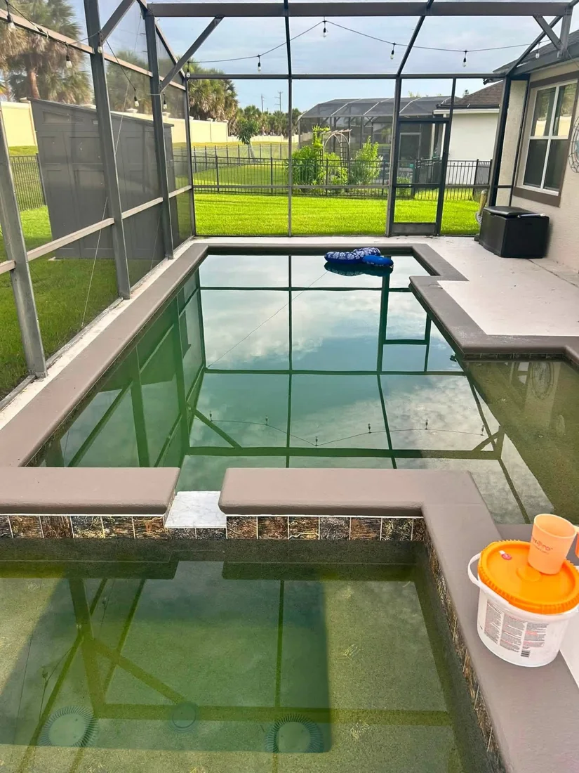 Before: Pool & Spa Transformation